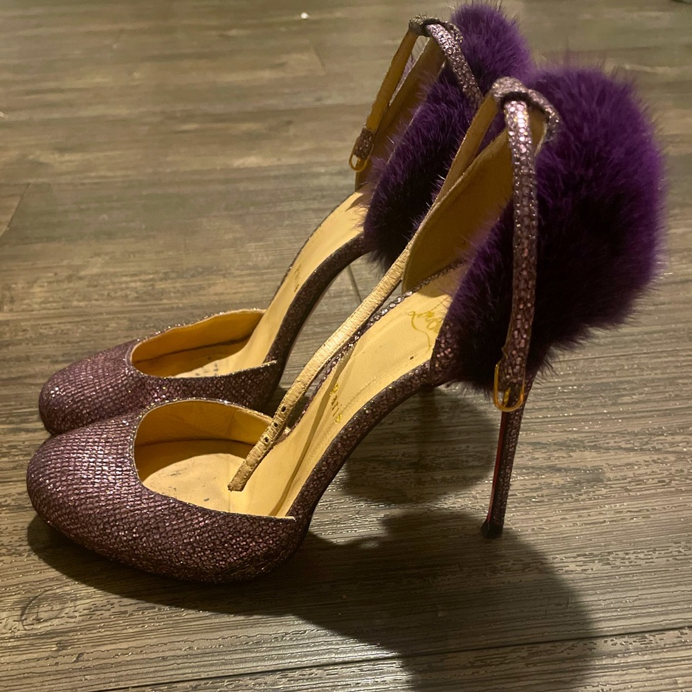 Authentic Sparkle and fur Louboutins!!